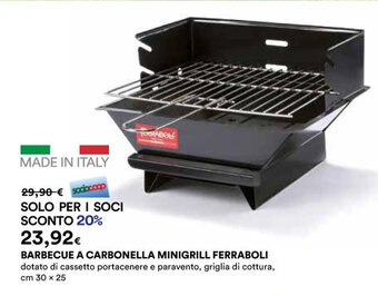 Ipercoop BARBECUE A CARBONELLA MINIGRILL FERRABOLI offerta