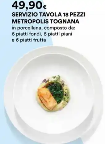 Ipercoop SERVIZIO TAVOLA 18 PEZZI METROPOLIS TOGNANA offerta