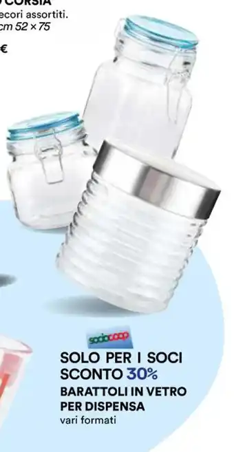 BARATTOLI IN VETRO PER DISPENSA