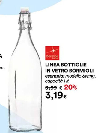 LINEA BOTTIGLIE IN VETRO BORMIOLI