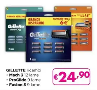 Acqua & Sapone Gillette ricambi Mach 3/ProGlide/Fusion 5 offerta