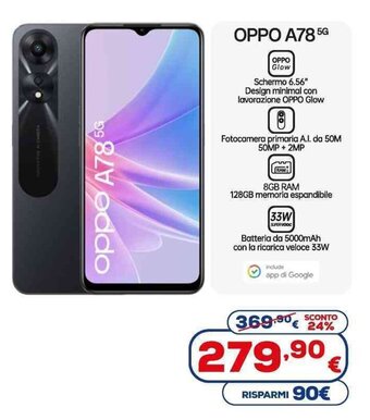 Euronics oppo A78 5G offerta