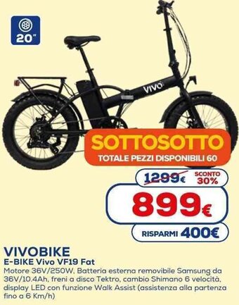 Euronics VIVOBIKE E-BIKE Vivo VF19 Fat offerta