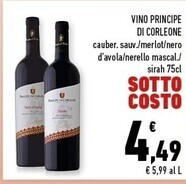 Conad Margherita Principe di corleone vino offerta