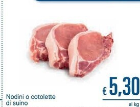 Unes Nodini o cotolette di suino offerta