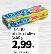 Coop Mareblu tonno all'olio di oliva offerta