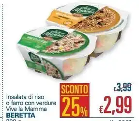 Unes Beretta insalata di riso o farro con verdure viva la mamma offerta