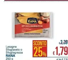 Unes Rana lasagne sfogliavelo o sfogliagrezza offerta
