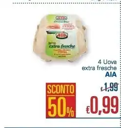 Unes Aia 4 uova extra fresche offerta