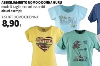Coop Guru abbigliamento uomo o donna offerta