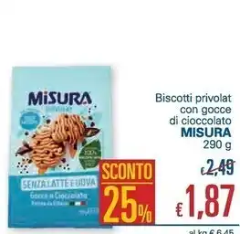 Unes Misura biscotti privolat con gocce di cioccolato offerta