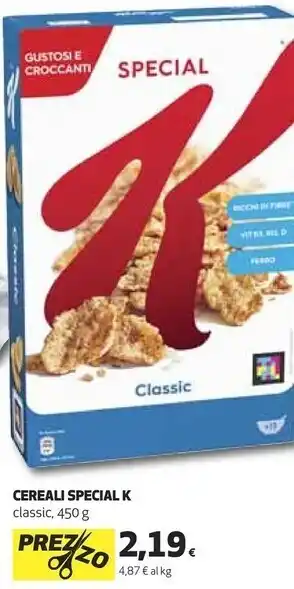 Coop Kelloggs cereali special k offerta