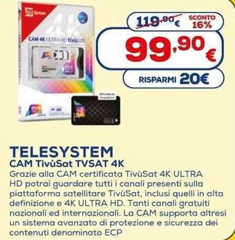 TELESYSTEM CAM TivùSat TVSAT 4K