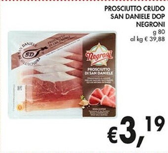 Coal Negroni prosciutto crudo san daniele dop offerta