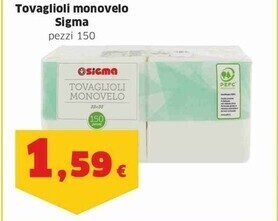 Sigma Sigma tovaglioli monovelo offerta