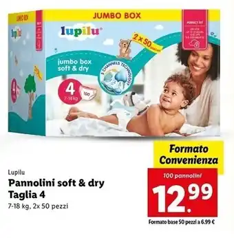Lidl Jumbo pannolini soft & dry taglia 4 offerta