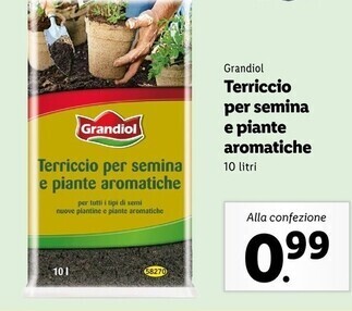 Grandiol terriccio per semina e piante aromatiche offerta di Lidl