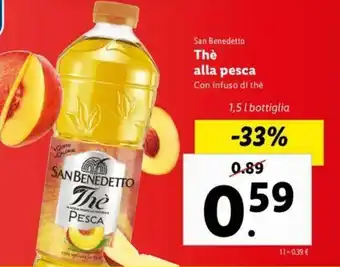 Lidl San Benedetto Thè alla pesca 1,5l offerta