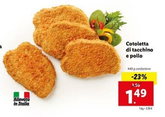 Lidl Cotoletta di tacchino e pollo 440g offerta