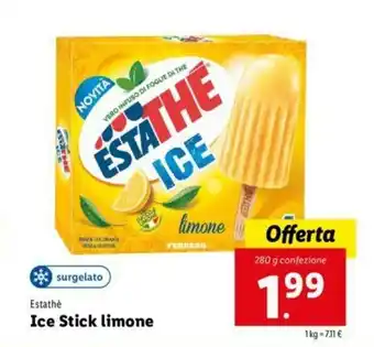 Lidl Estathé Ice Stick limone 280g offerta