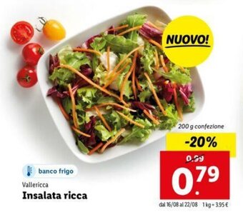 Lidl Vallericca Insalata ricca 200g offerta