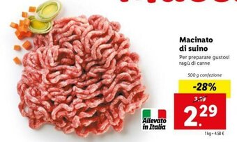 Lidl Macinato di suino 500g offerta