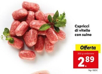 Lidl Capricci di vitello con suino 300g offerta