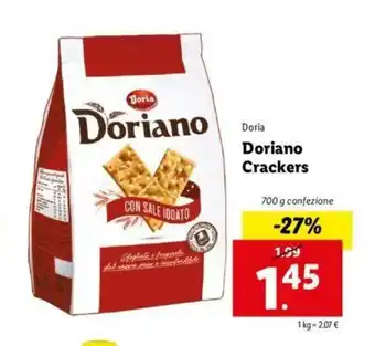 Lidl Doria Doriano Crackers 700g offerta