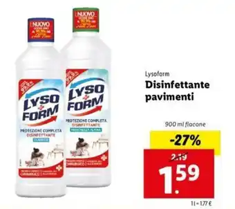 Lidl Lysoform Disinfettante pavimenti 900ml offerta