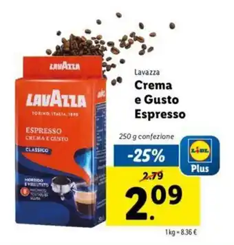 Lidl Lavazza Espresso Crema e Gusto 250g offerta