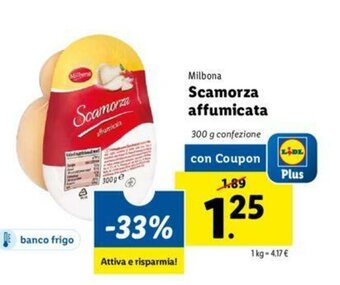 Lidl Milbona Scamorza affumicata 300g offerta