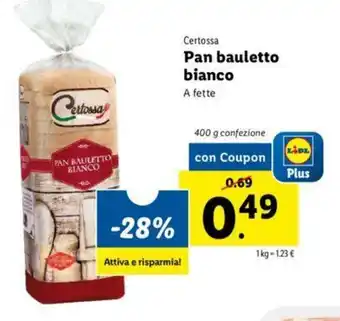 Lidl Certosso Pan bauletto bianco 400g offerta