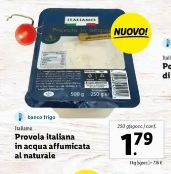 Lidl Italiamo Provola italiana in acqua affumicata al naturale 250g offerta