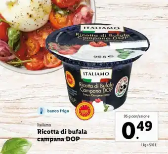 Lidl Italiamo Ricotta di bufala campana DOP 95g offerta