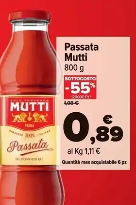 Carrefour Market Mutti passata offerta