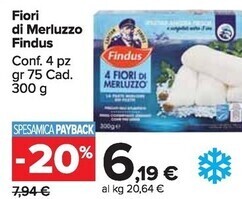 Carrefour Market Findus fiori di merluzzo offerta