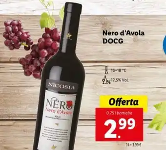 Lidl Nero d'Avola DOCG 0,75l offerta