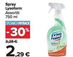 Carrefour Market Lysoform spray offerta
