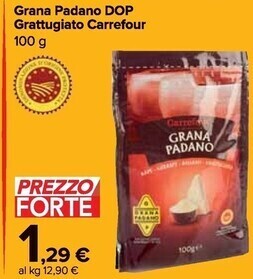 Carrefour Market Carrefour grana padano dop grattugiato offerta