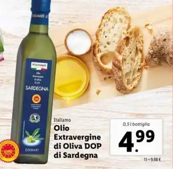 Lidl Italiamo Olio Extravergine di Oliva DOP di Sardegna 0,5l offerta