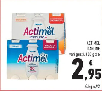 Conad ACTIMEL DANONE vari gusti, 100 g x 6 offerta