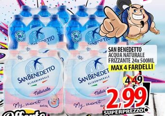 Il Genio Supermercato SAN BENEDETTO ACQUA NATURALE FRIZZANTE 24x 500ML offerta