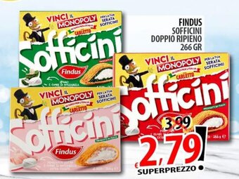 Il Genio Supermercato FINDUS SOFFICINI DOPPIO RIPIENO 266 GR offerta