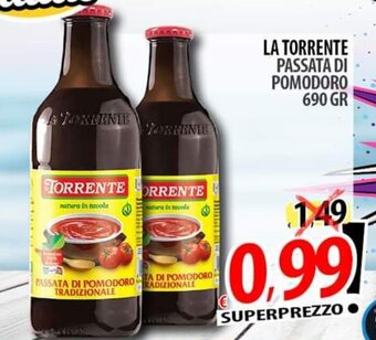 Il Genio Supermercato LA TORRENTE PASSATA DI POMODORO 690 GR offerta