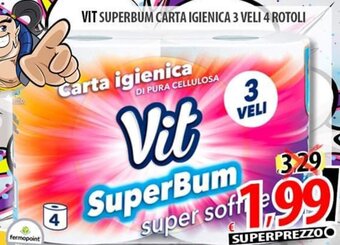 Il Genio Supermercato VIT SUPERBUM CARTA IGIENICA 3 VELI 4 ROTOLI offerta