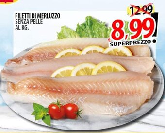 Il Genio Supermercato FILETTI DI MERLUZZO SENZA PELLE offerta