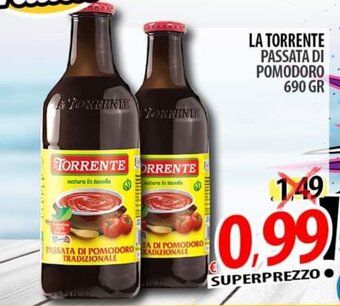 Il Genio Supermercato LA TORRENTE PASSATA DI POMODORO 690 GR offerta