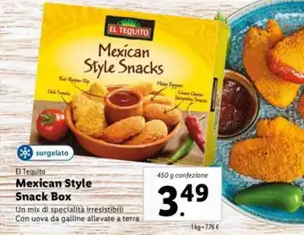 Lidl El Tequito Mexican Style Snack Box 450g offerta