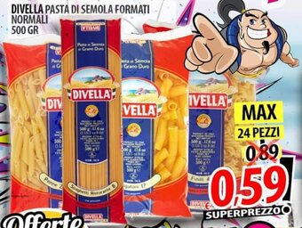 Il Genio Supermercato DIVELLA PASTA DI SEMOLA FORMATI NORMALI 500 GR offerta