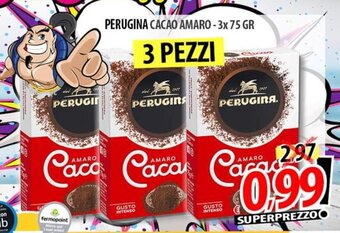 PERUGINA CACAO AMARO - 3x 75 GR